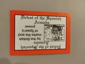 PERSPECTIVE Time Line Game 1992 card used SPANISH ARMADA History free ship - Picture 1 of 1