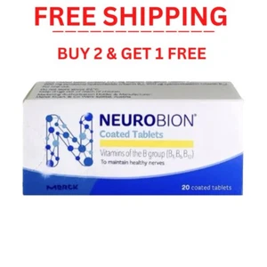 1X Neurobion - Vitamin B1, B6, B12/Nerve Relief, Numbness & Tingling, 20 Tablets - Picture 1 of 1