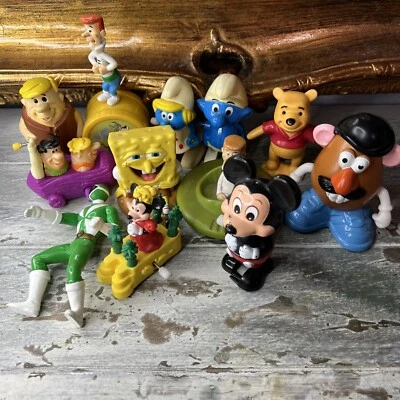 Lote DE COLECCIÓN 1977 DISNEY WIND UP TOY WORKS/smurfs/Jets on/cabeza de patata Foto 1 de 4