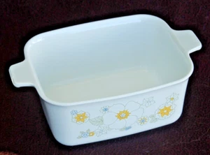 Corning ~ 'RAMO FLORAL' ~ Cazuela de 11⁄2 cuarto ~ Panadera rectangular ~ P-4-B ~ En muy buen estado - Imagen 1 de 5