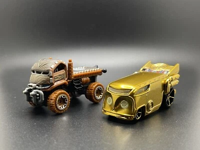 Coches Star Wars Hot Wheels C-3PO y Chewbacca Star Wars 2 piezas Foto 1 de 4