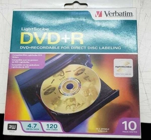 Verbatim LightScribe DVD+R - Lot of 2 - Picture 1 of 2