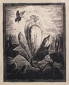 Carl Weidemeyer Magnolie Illustration Worpswede Orig Holzschnitt Anfang 20.Jh. - Bild 1 von 3