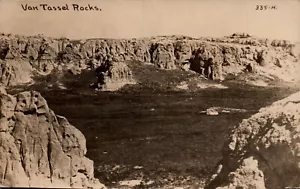 POSTKARTE RPPC VAN TASSEL ROCKS WYOMING - Bild 1 von 2