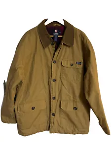 CHAPS RALPH LAUREN Mens Flannel Lined Canvas Field Jacket Barn Coat, Large, EUC - Picture 1 of 6