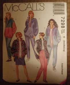 Vintage McCalls SEWING Pattern 7298 Misses Jacket Sweats S, M, L - Picture 1 of 2