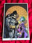 Batman Dark Knight ~ Impression d'art ~ SIGNÉ À LA MAIN par Doug Mahnke ~ Vs. Joker ~b