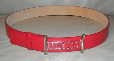 Nuevo Cinturón Club Emilio Pucci Mujer Cuero Talla 85 Color Rojo Foto 1 de 4