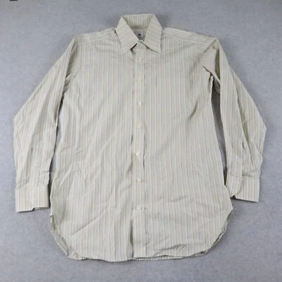 Camisa Robert Talbott Estate Para Hombre 15.5/39 Bolsillo Abotonado Rayas Manga Larga Foto 1 de 4