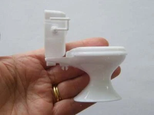 1 Toilet doll house miniature white plastic P - Picture 1 of 1