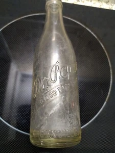 Vintage Dr Pepper 10 ,2 ,4  Embossed  Clear Soda Bottle 6.5oz Greenville , SC - Picture 1 of 5