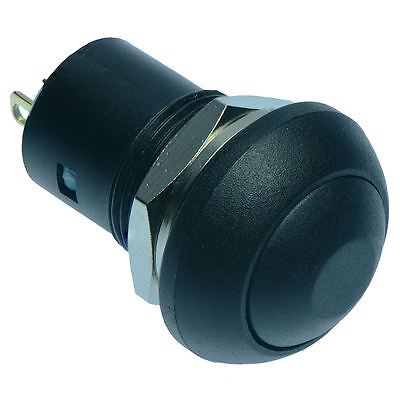 Black Waterproof On-Off Latching 12mm Push Button Switch SPST IP67 • 4.99£