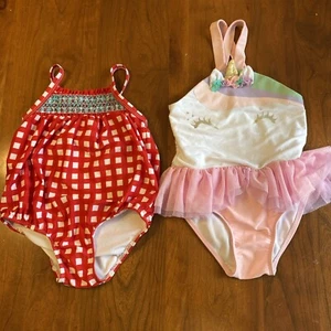Cat & Jack Girls Swimsuit Bundle (2) size 5t - Picture 1 of 4