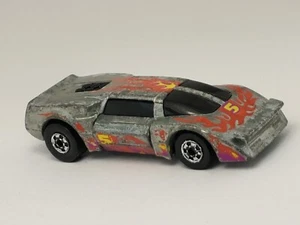 Vintage 1986 Hot Wheels SOCK 'N ROLL Side Banger Crack-Ups Silver/Zamac - Picture 1 of 6