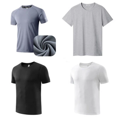 Short Sleeve Quick-Drying Sports New Mesh Breathable Ice Silk Stretch  T-shirt - Image 1 of 4