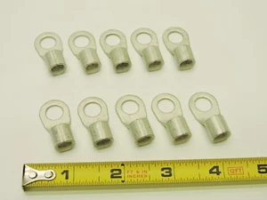 (10 pk) Copper Tinned Lug 1 Gauge 3/8" Hole Battery Cable Connector Terminal - Picture 1 of 3