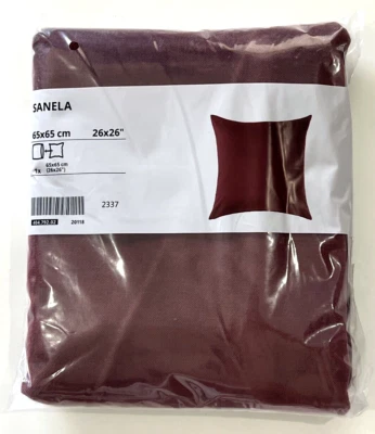 Ikea SANELA Pillow Cushion Cover Velvet 26" x 26" Cotton Red/Brown NEW Sham Euro - Image 1 of 4