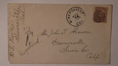 1905 Minersville Trinity California A.L Moore CC 10 cent Solo Reg. Sierra Cover - Image 1 of 2