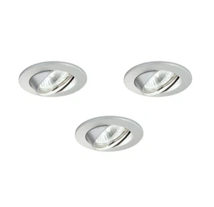 faretti incasso orientabili cartongesso kit 3 pz compreso portalampada lampadina - Foto 1 di 2
