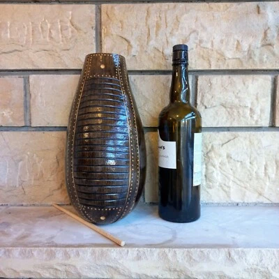 Guiro de calabaza, guiro de percusión de calabaza negra, instrumento de percusión latina Foto 1 de 4