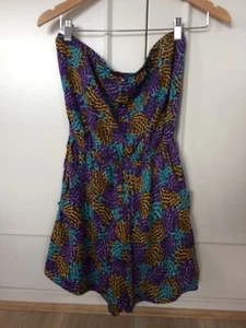 Playsuit All In One Top and Shorts Size 10 Multi Coloured Size 10 - 100% Viscose - Picture 1 of 1