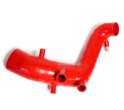 Golf Jetta Beetle A3 A4 TT MK4 1.8T Turbo Inlet Intake Pipe Silicone Hose Red - Image 1 of 2