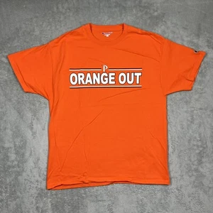 Pepperdine University Champion Brand T-Shirt Adult Mens XL Orange Short Sleeve - Picture 1 of 11
