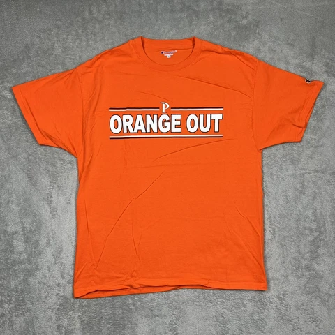 Champion T-Shirt Pepperdine University Adult Men Size XL Orange Short Sleeve EUC Cover