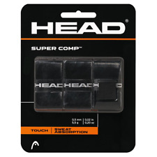 (3) テープ付きパック HEAD スーパー コンプ ラケット オーバーグリップ テニス ラケット グリップ テープ ブラック