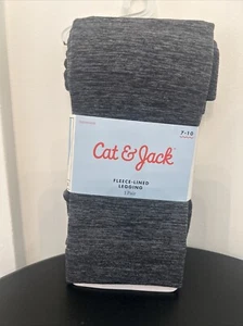 CAT And JACK Girls Fleece Lined Leggings 7-10 Heather grey Color Unopened Pack - Picture 1 of 6