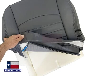 Cubierta de asiento inferior del conductor y espuma acolchada de vinilo gris para camioneta de trabajo Dodge Ram 2013 Foto 1 de 4