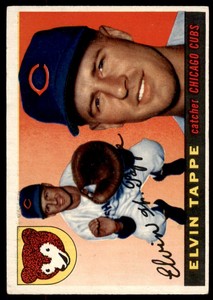 1955 Topps Baseball Elvin Tappe . Chicago Cubs #129