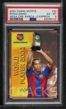2004-05 Panini Megacracks Barca Campeon Cracks Spanish Ronaldinho #92 PSA 6
