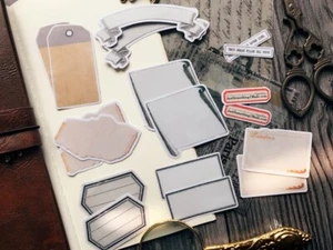 18pcs/pack Vintage label sticker junk journal kit pack, vellum sticker y06 - Picture 1 of 6
