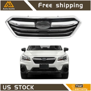 Front Replacement Grille For Subaru Outback 2018-2019 Dark Gray / Silver Grill - Picture 1 of 11