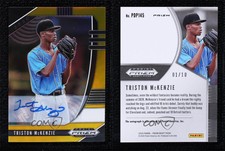 2020 Panini Prizm Draft Picks Gold Prizm Auto /10 Triston McKenzie #PDP145 Auto