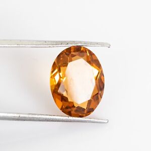 10.5 Ct Certified Natural Oval Cut Citrine Translucent Faceted Loose Gems T-438