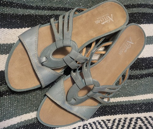 Sandali da donna Clarks Artisan Collection 8 5 M in pelle blu