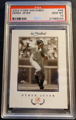 2004 DEREK JETER FLEER INSCRIBED #46 PSA 10 YANKEES (765)    - Image 1 of 2