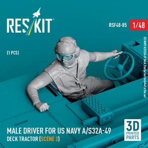 Männlicher Fahrer für US NAVY A/S32A-49 Deck Tractor Scale Figuren 1:48 RSF48-0085 - Bild 1 von 4