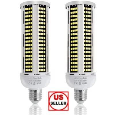 2Pack 600W Equivalent LED Corn Light Bulb 60W 7000Lumen 5000K Daylight White E26 - Image 1 of 4