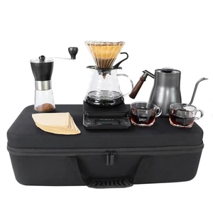 Pour Over Coffee Maker Set includes a manual grinder, a hand brewing pot, a d... - Picture 1 of 7