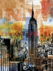 Póster New York Edge de Sven Pfrommer impresión artística del Empire State Building de Nueva York 11x14 - Imagen 1 de 1