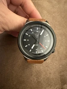 Dango Dapper Watch- Tan Leather Band Black Face - Picture 1 of 8