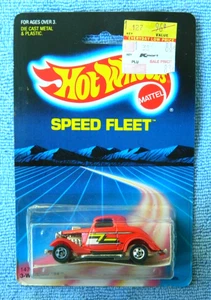 Vintage Hot Wheels 3-Window '34, ZZ Top, 1934 Ford, Red, Speed Fleet Card #1473 - Picture 1 of 11