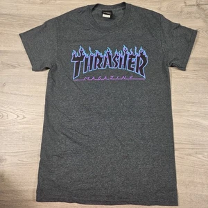 Camiseta Thrasher Gris Púrpura Talla Pequeña Camiseta Patinadora Impresión Gráfica Revista  - Imagen 1 de 17