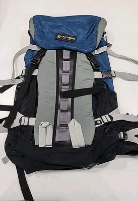 outdoor products hiking backpack Blue & Gray Internal Frame Support. Great Shape - Image 1 of 4