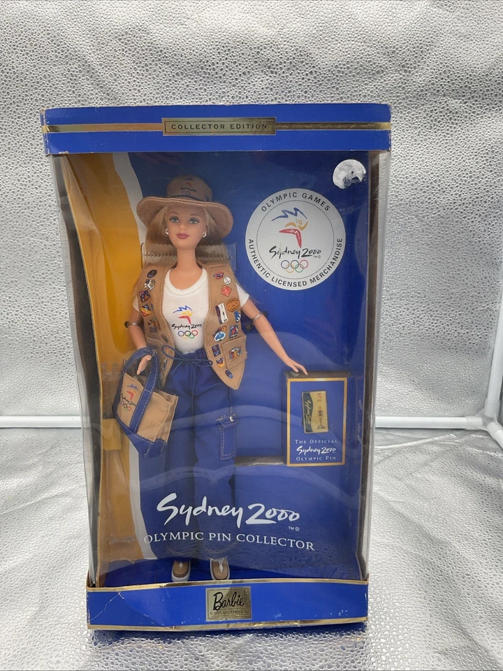 Sydney Olympic Pin Collector 2000 Barbie Doll NRFB BOX DMG - Image 1 of 4
