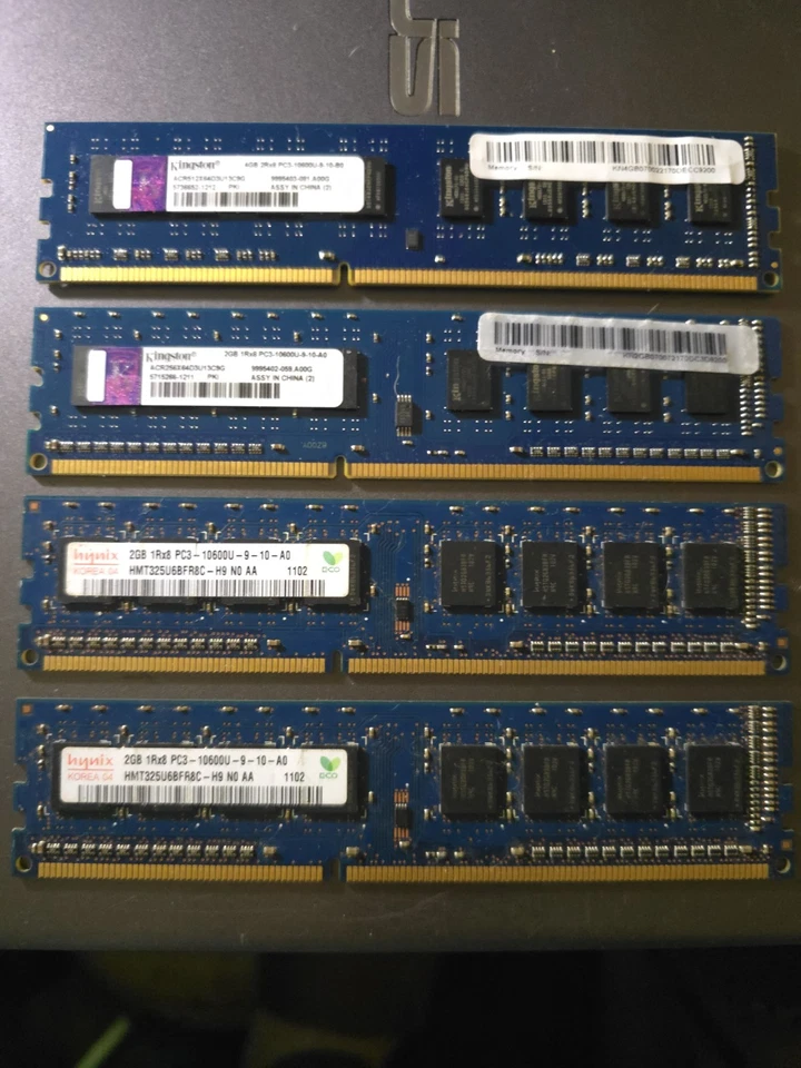 Kingston 4GB 2Rx8 PC3-10600U-9-10-B00 KP382H-HYC DDR3 Memory RAM Lot of 4 - Image 1 of 1