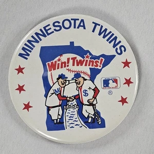 Prendedor de béisbol oficial MLB de 3,25" de colección de los años 80 Minnesota Twins botón trasero LEER⬇ - Imagen 1 de 6